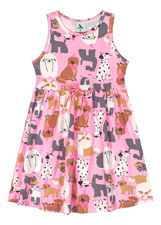 Vestido rosado perritos niña Quimby 34553-AB2367