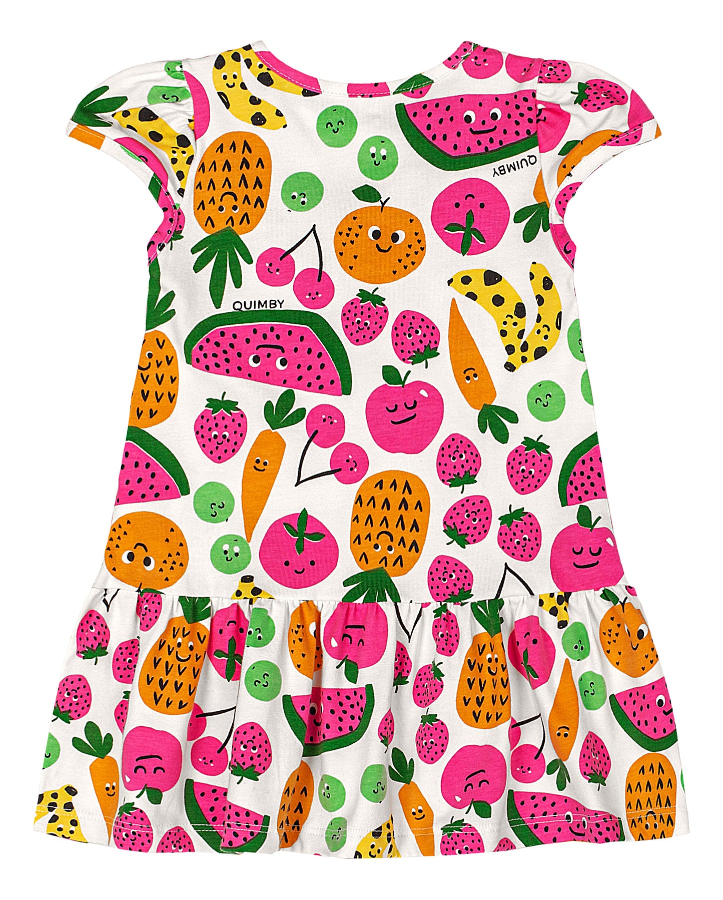 Vestido frutas blanco  bebe niña Quimby 34567-AB2364