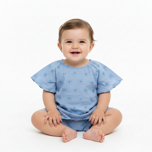 Set conjunto azul niña Quimby 34581-144124