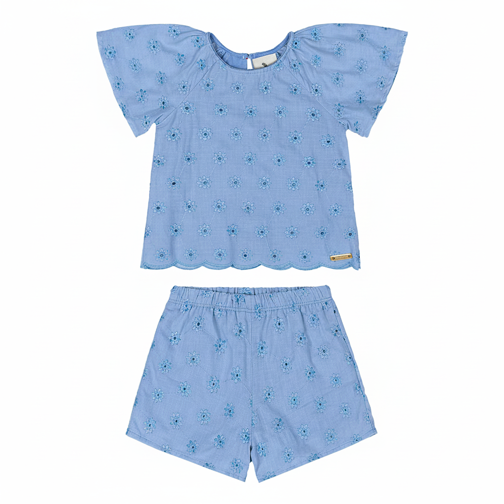 Set conjunto azul Celeste bebe niña Quimby 34581-144124