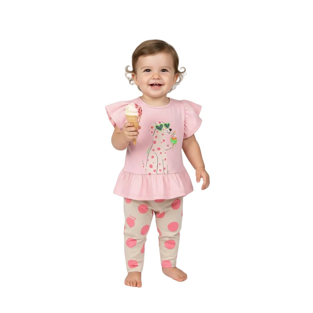 Set conjunto rosado niña Quimby 34583-131906