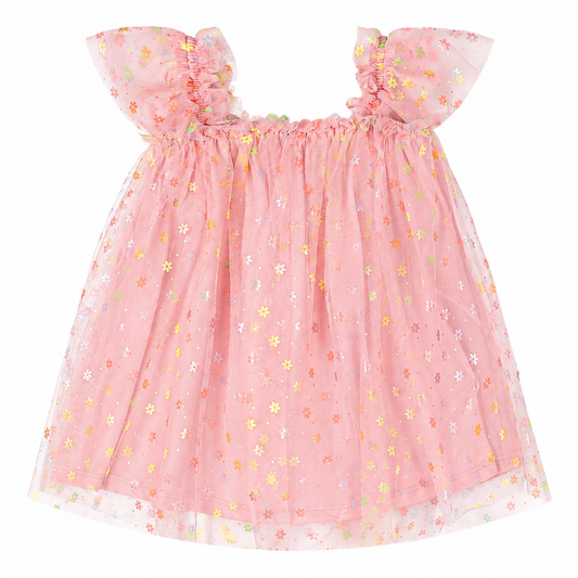 Vestido rosado gala bebe niña Quimby 34588-131906