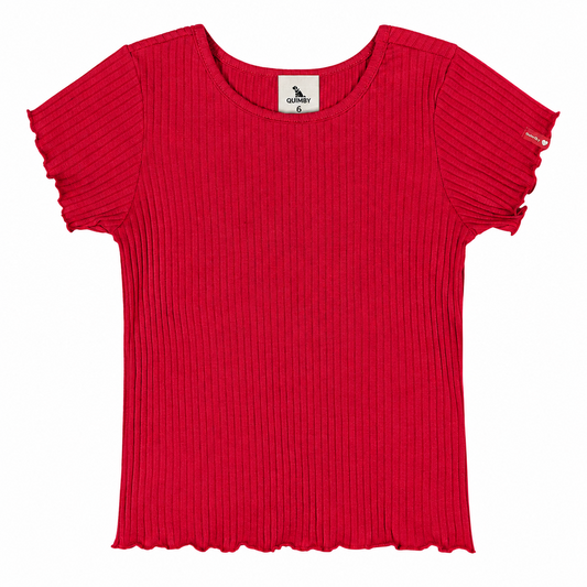 Camisa roja bebe niña Quimby 34593-191763 promo 3x1000