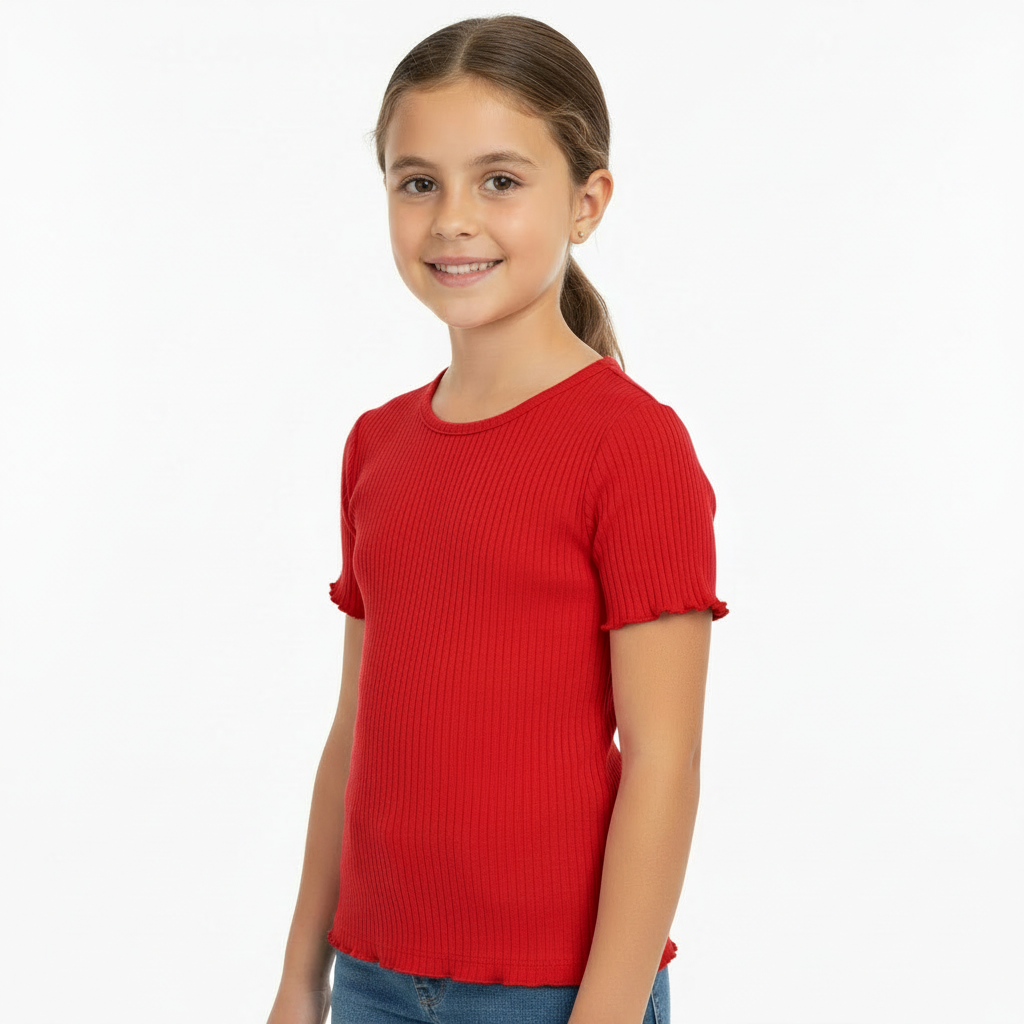 Camisa roja bebe niña Quimby 34593-191763 promo 3x1000