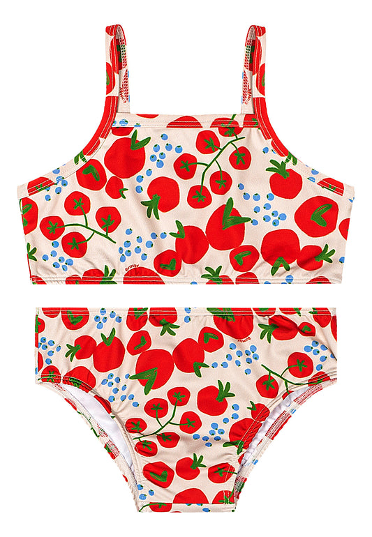Set traje de baño 2 piezas cereza rojo Quimby niña 34599-SB0512
