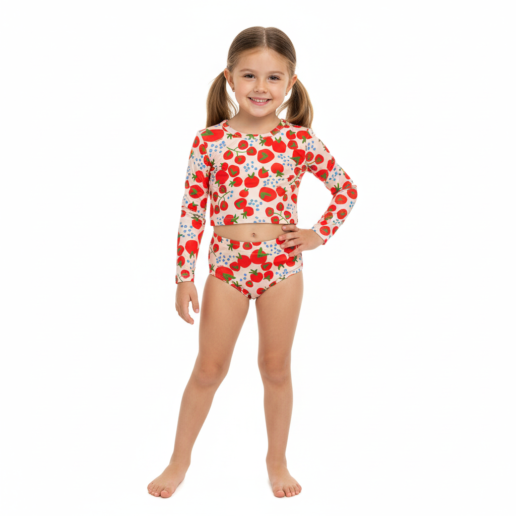 Set traje de baño 2 piezas cerezas cherry niña Quimby  34602-SB0512