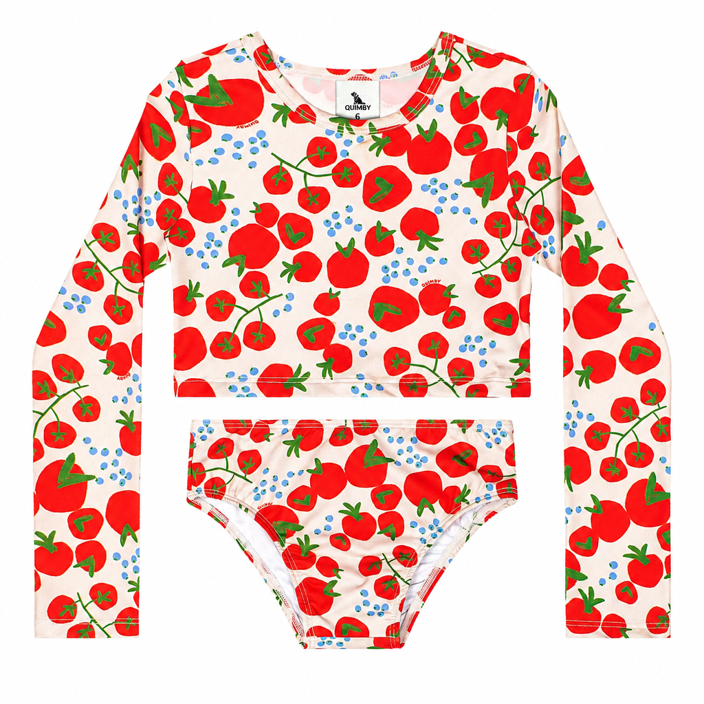 Set traje de baño 2 piezas cerezas cherry niña Quimby  34602-SB0512