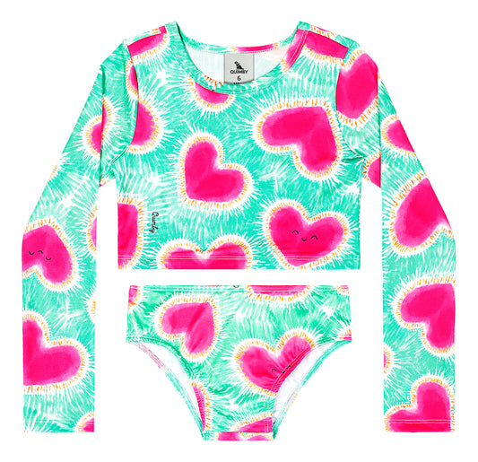Set traje de 2 piezas baño corazon niña  Quimby  34602-SB0513