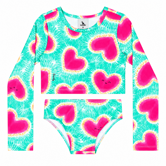 Set traje de 2 piezas baño corazon niña  Quimby  34602-SB0513