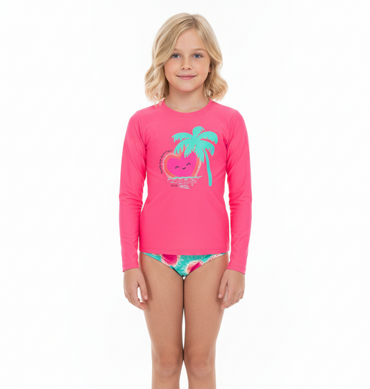 Set traje de baño 2 piezas  rosado Quimby niña 34603-061735