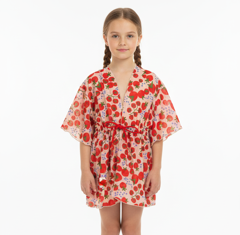 Salida de baño roja niña Quimby 34606-SB0523