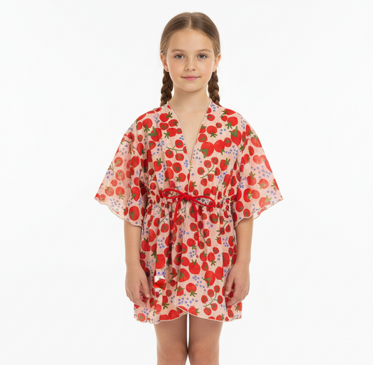 Salida de baño roja niña Quimby 34606-SB0523