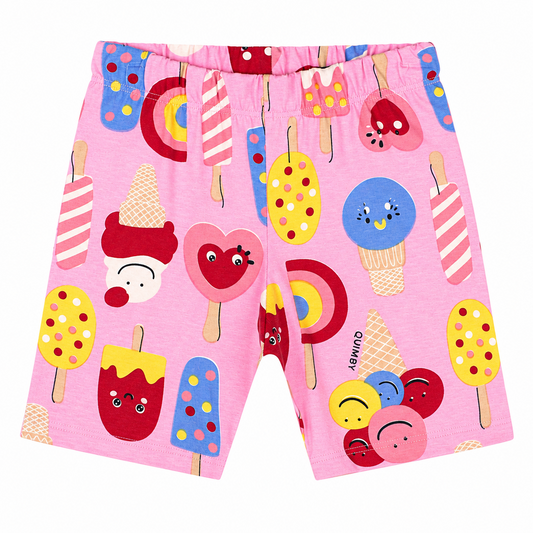 Shorts rosado helado ice cream niña Quimby 34609-AB2362 promo 3x1000