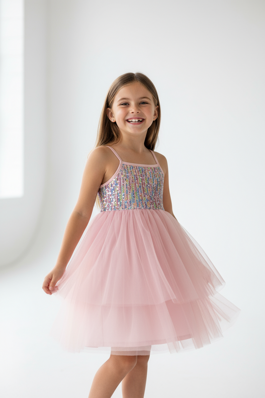 Vestido rosado tutu gala eventos niña 34630-131906