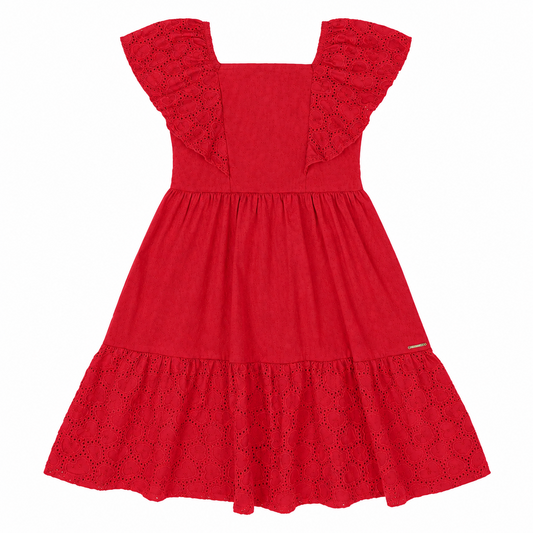 Vestido rojo Quimby niña 34654-191663