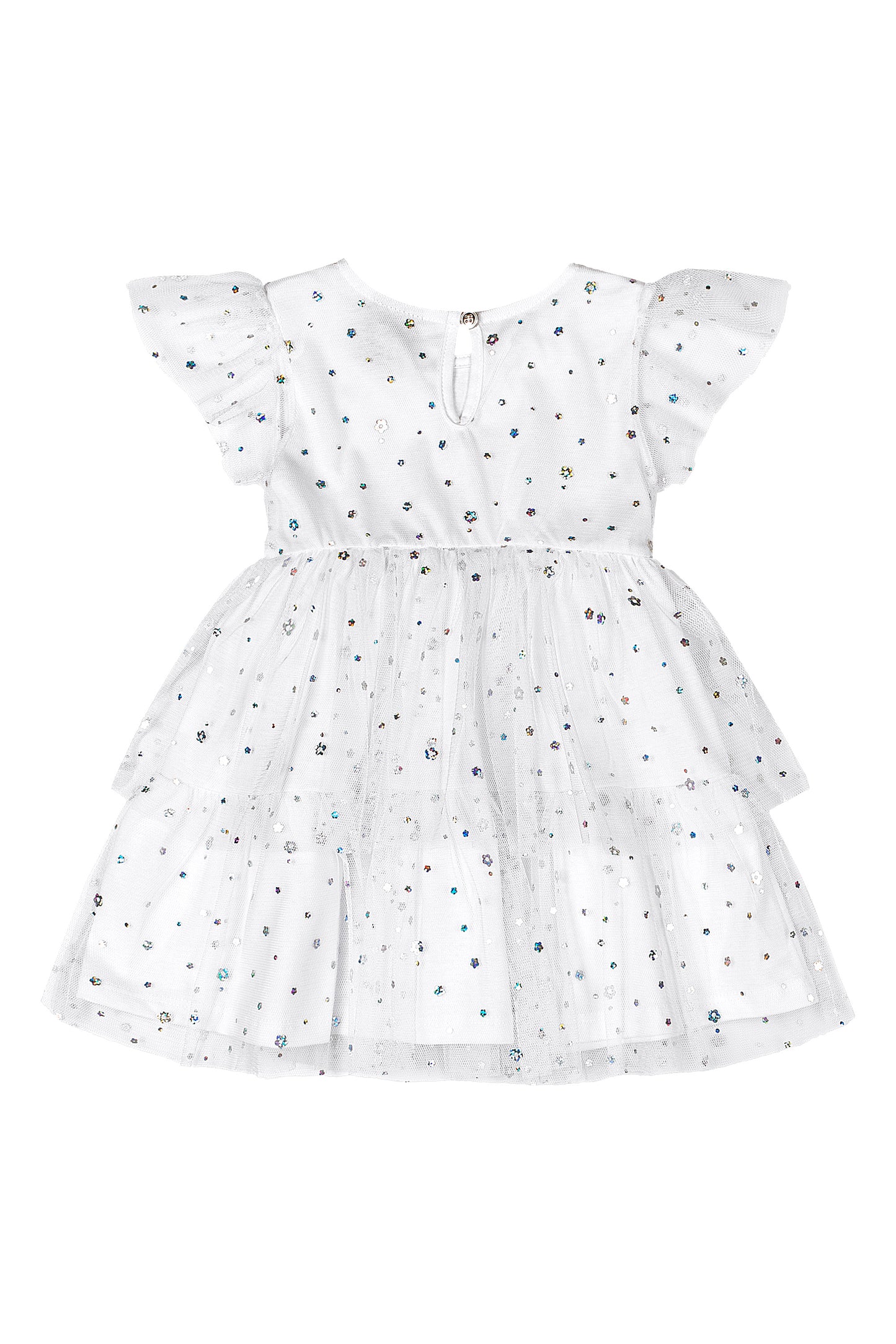 Vestido blanco bebe niña tutu Quimby 34659-000101