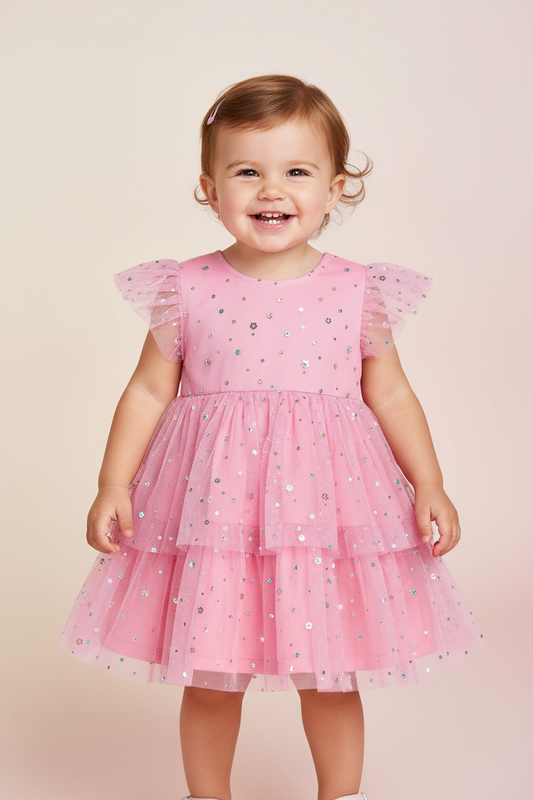 Vestido rosado tutu bebe niña Quimby 34659-142311