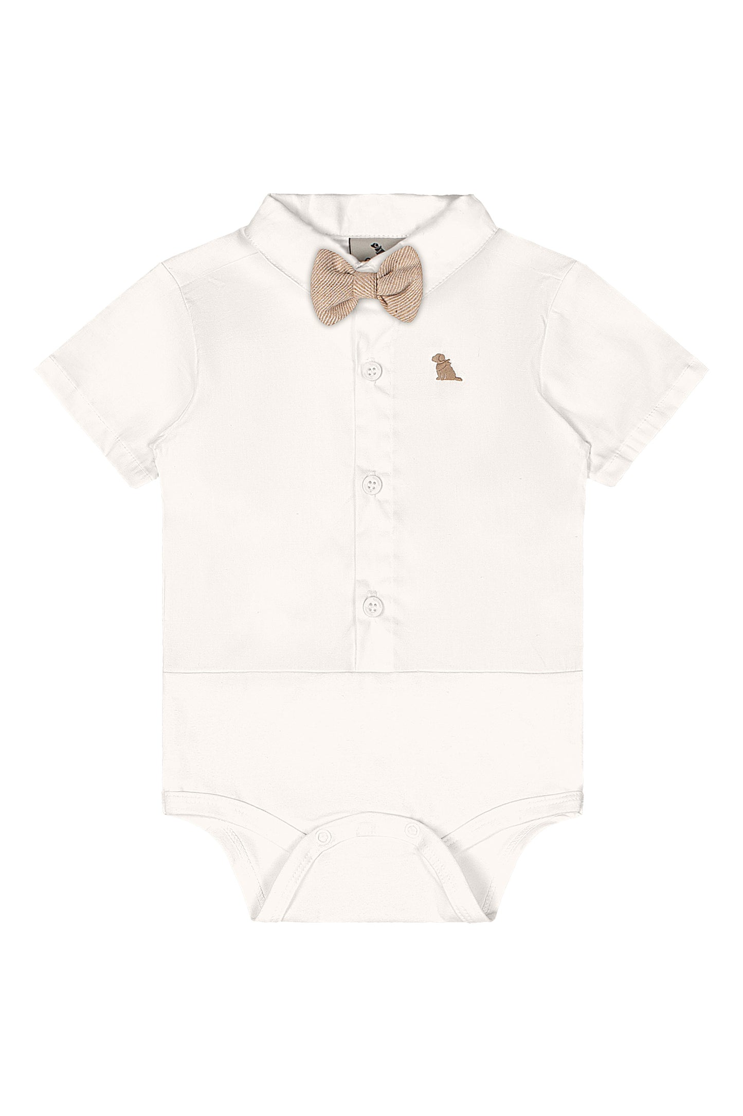 Set conjunto formal blanco beige bebe niño Quimby 34700-000106