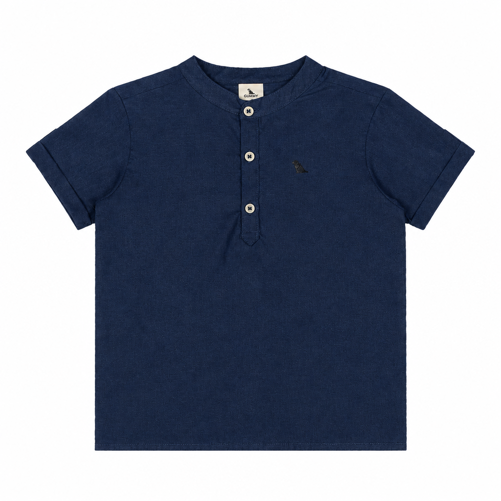 Camisa azul henley niño Quimby 34715-193921