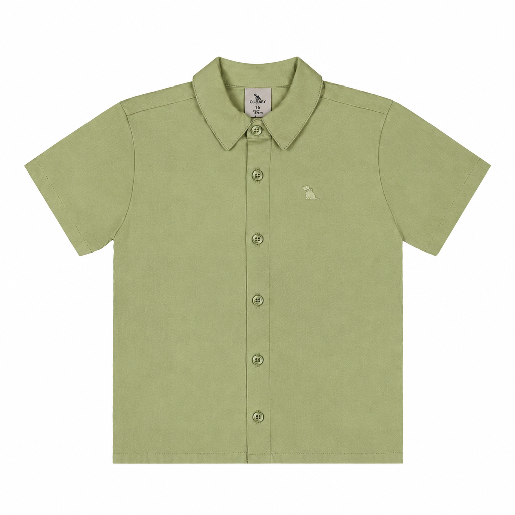 Camisa verde formal militar Quimby niño 34776-140216
