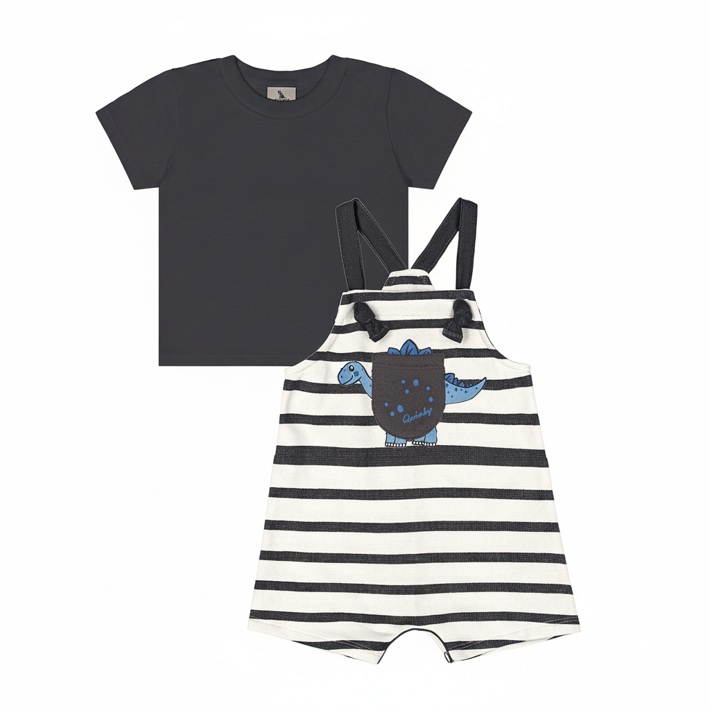 Set conjunto camisa overall rayas niño Quimby 34982-194104