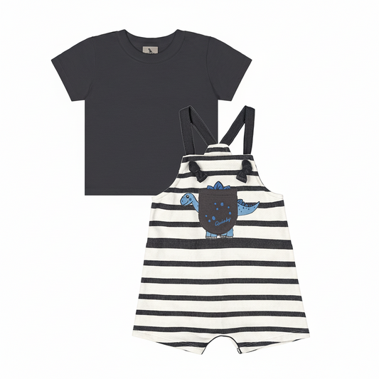 Set conjunto camisa overall rayas niño Quimby 34982-194104