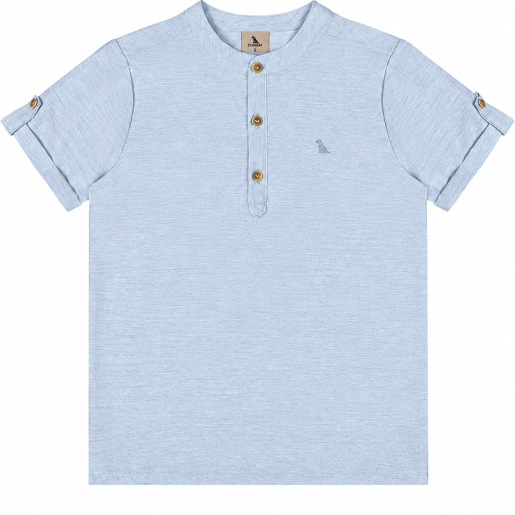 Camisa henley azul celeste niño Quimby 35005-134110