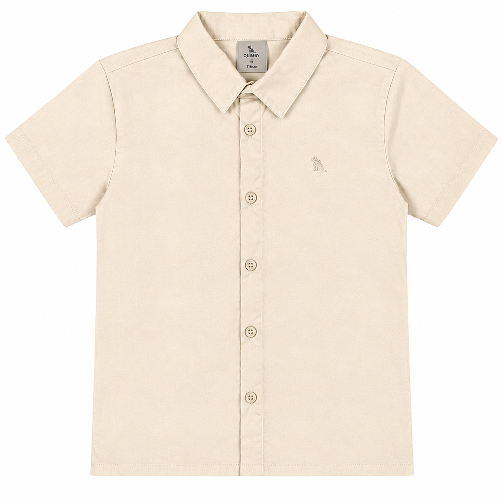 Camisa formal beige niño Quimby 35006-120304