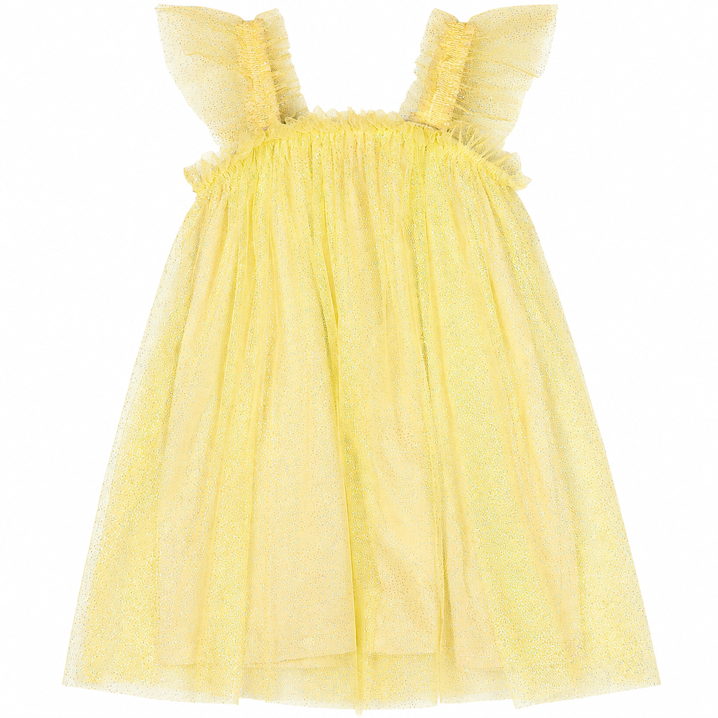 Vestido amarillo tutu niña Quimby 35038-120737 gala