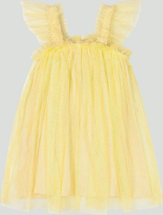 Vestido amarillo tutu niña Quimby 35038-120737 gala
