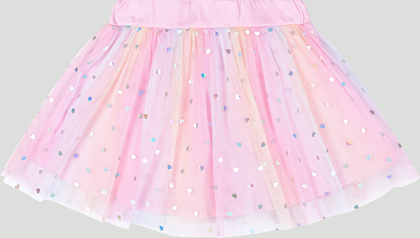Set conjunto camisa blanca unicornio falda tutu rosada niña Quimby 35065-000106