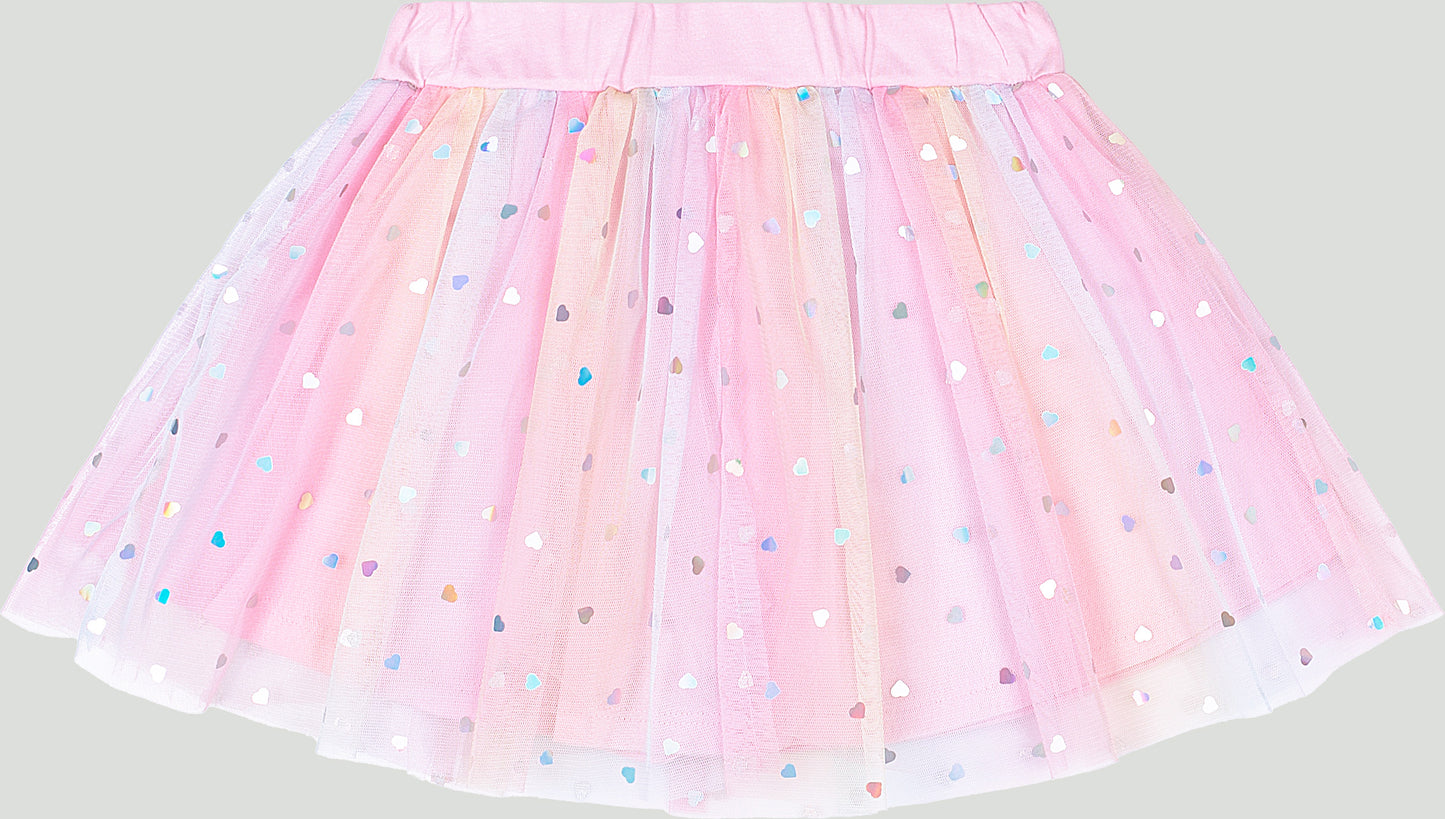 Set conjunto camisa blanca unicornio falda tutu rosada niña Quimby 35065-000106