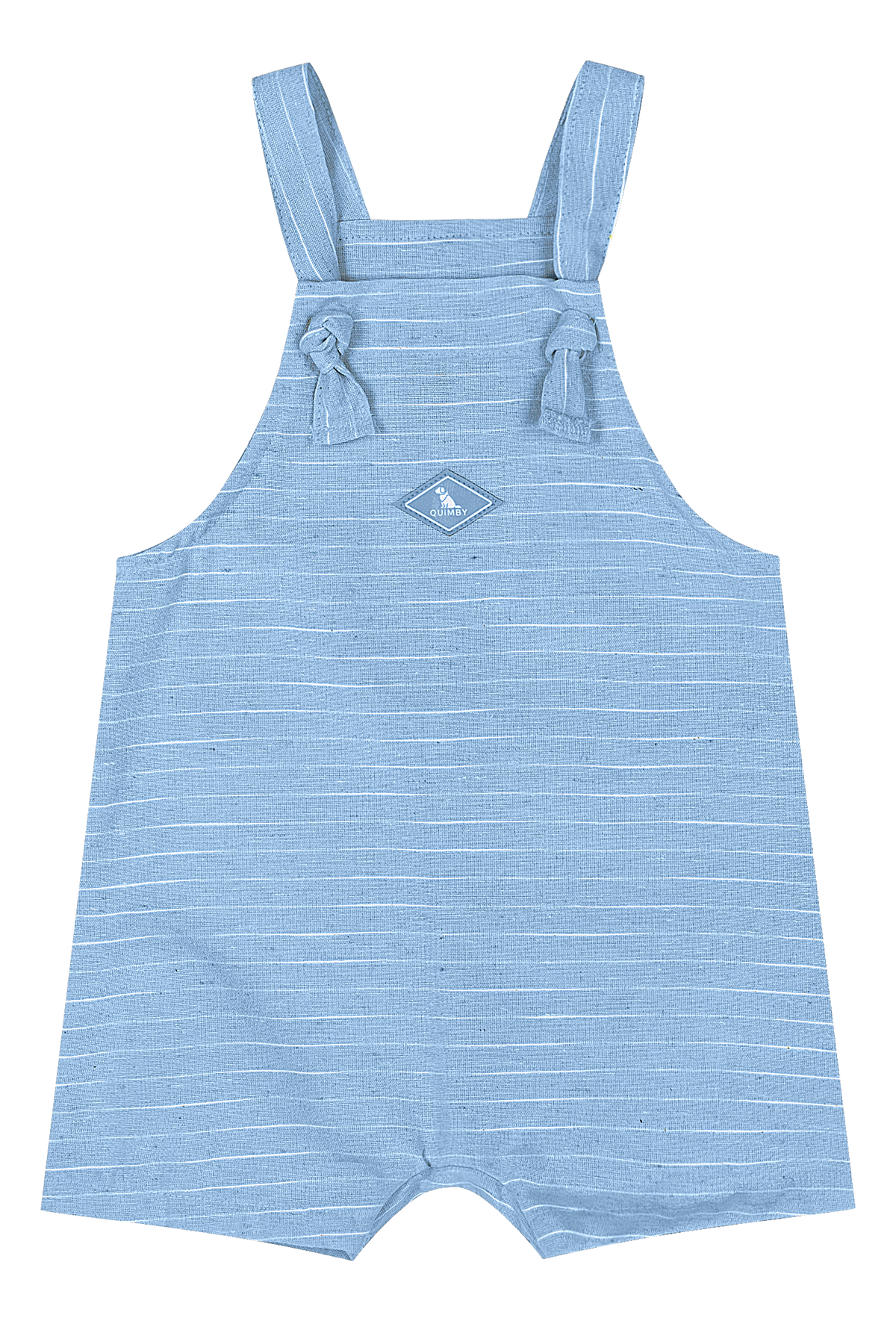 Set conjunto 2 piezas overall azul camisa blanca bebe niño Quimby 35133-000101