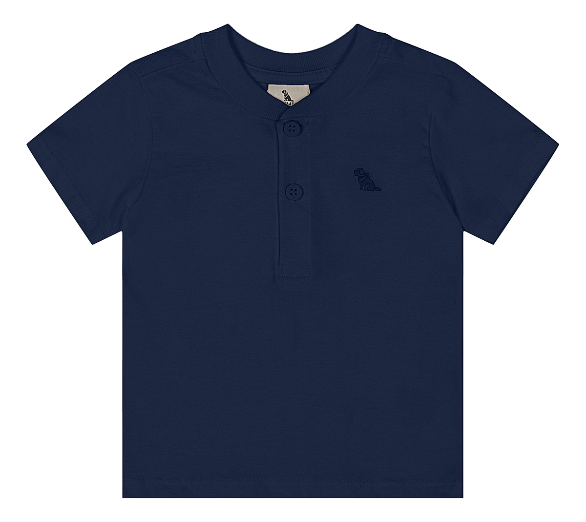 Set conjunto camisa azul oscuro short rayas bebe niño Quimby 35134-193921