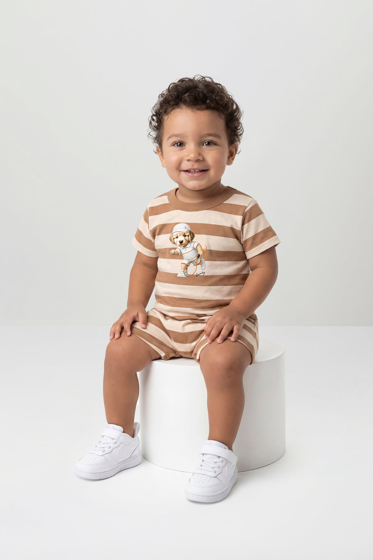Mameluco cafe bebe niño Quimby 35142-151425