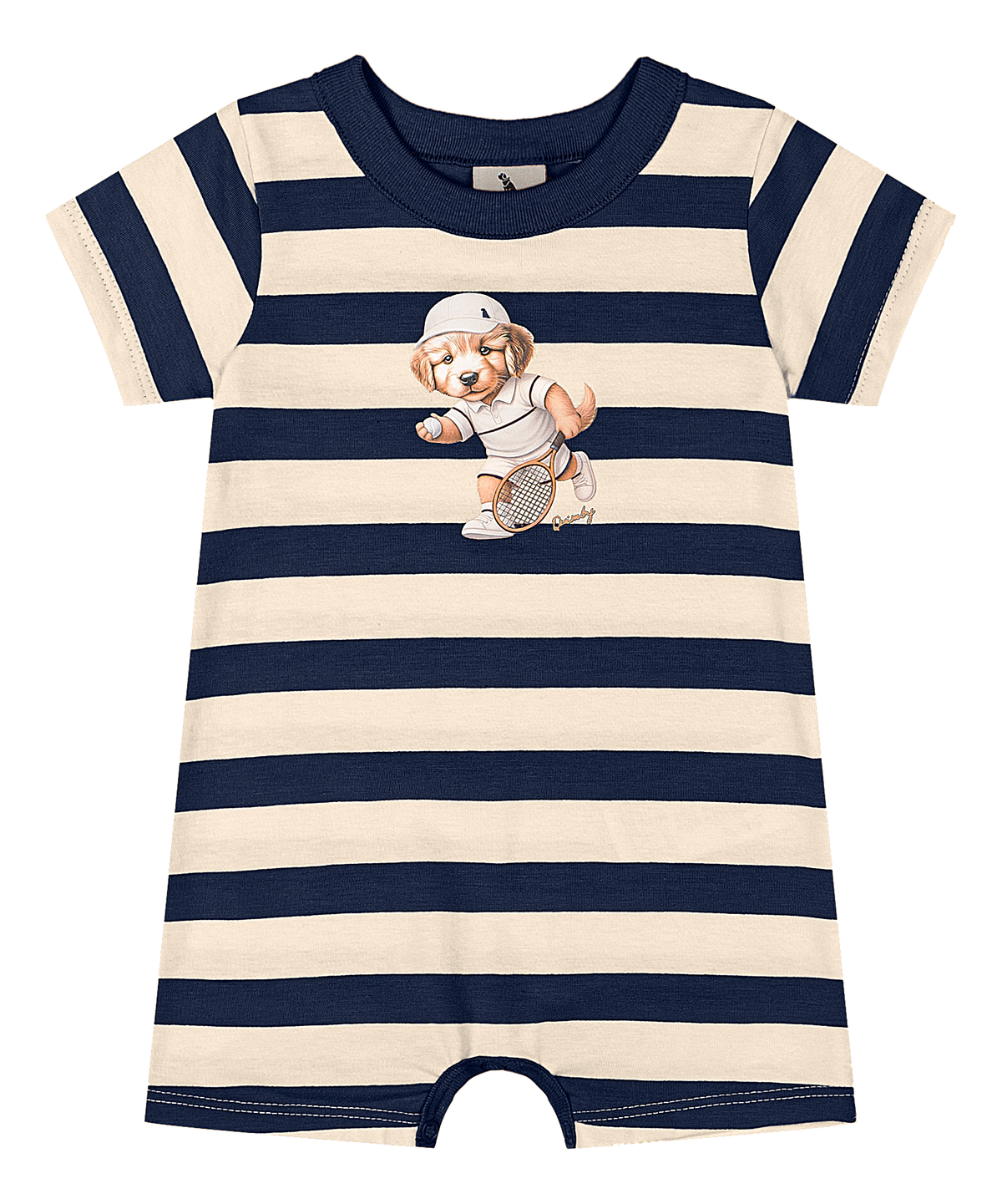 Mameluco beige azul oscuro bebe niño Quimby 35142-193921