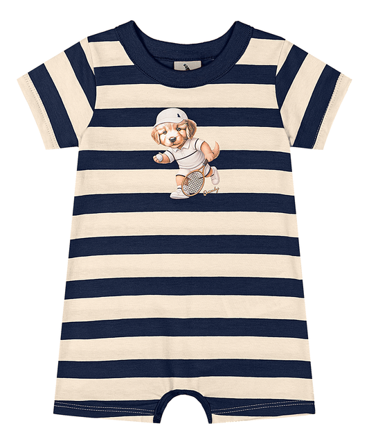Mameluco beige azul oscuro bebe niño Quimby 35142-193921
