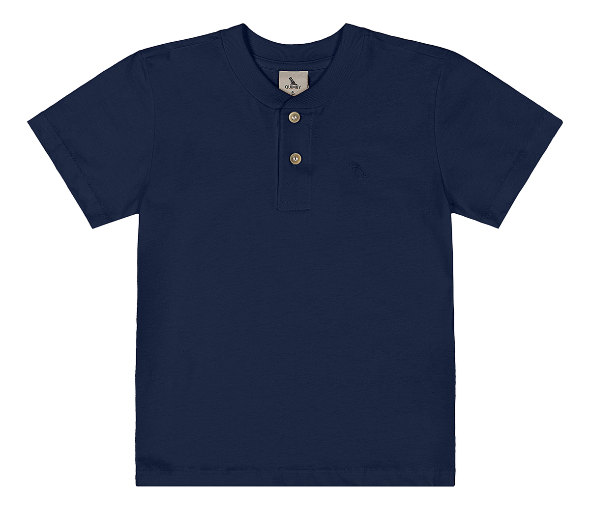 Set conjunto camisa henley azul short azul celeste rayas niño Quimby 35160-193921