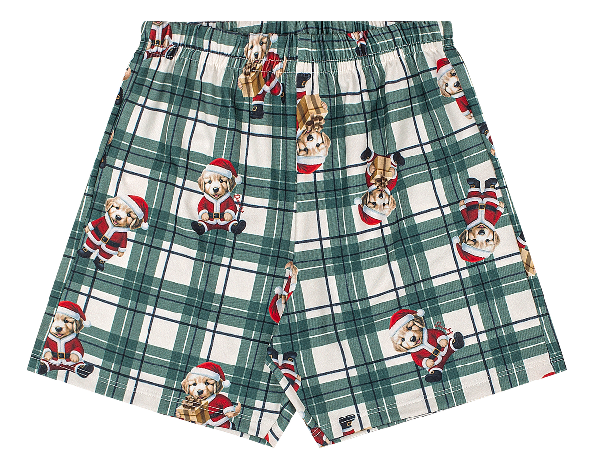 Set conjunto pijama navideña camisa short verde niño Quimby 35185-SB0874