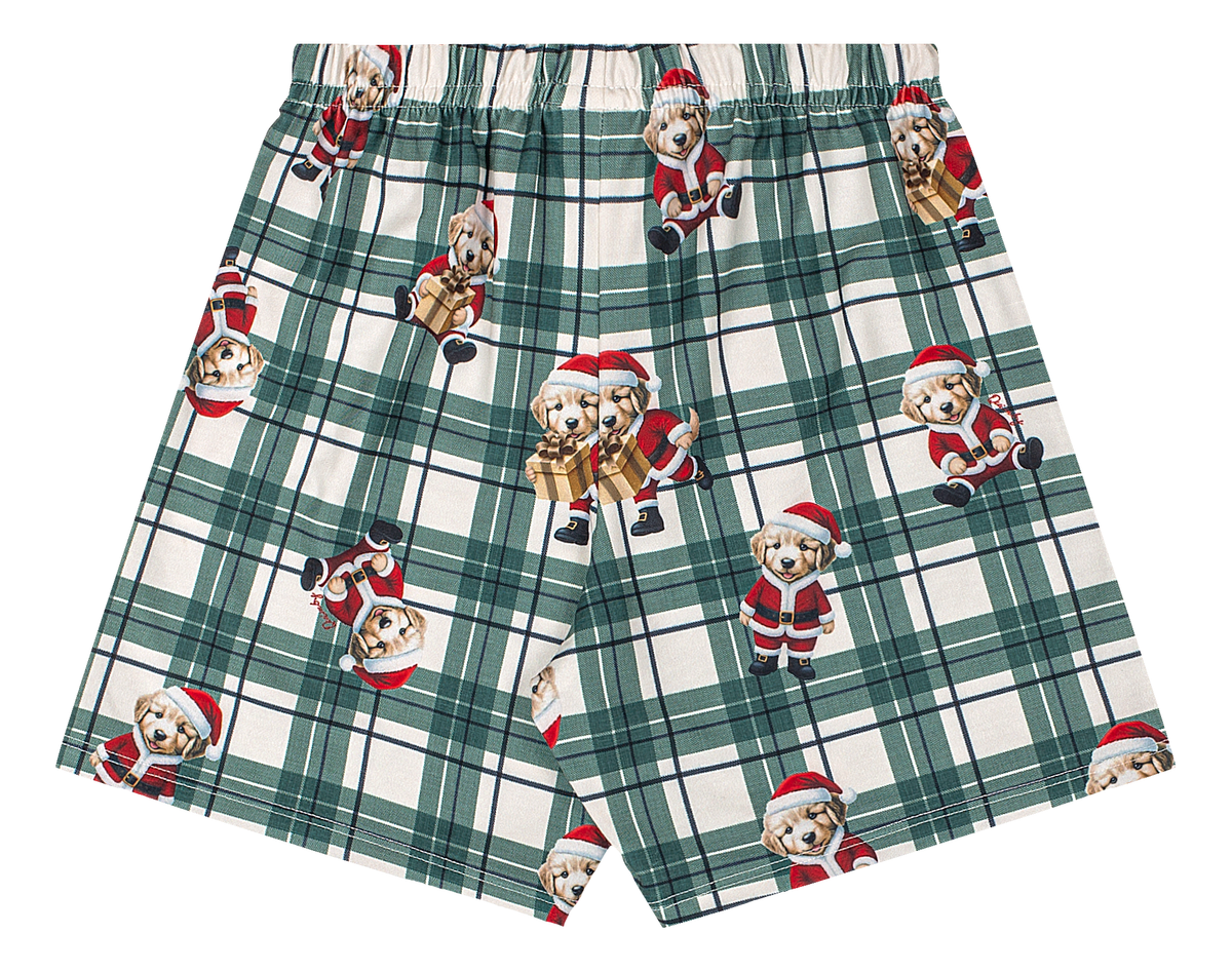 Set conjunto pijama navideña camisa short verde niño Quimby 35185-SB0874