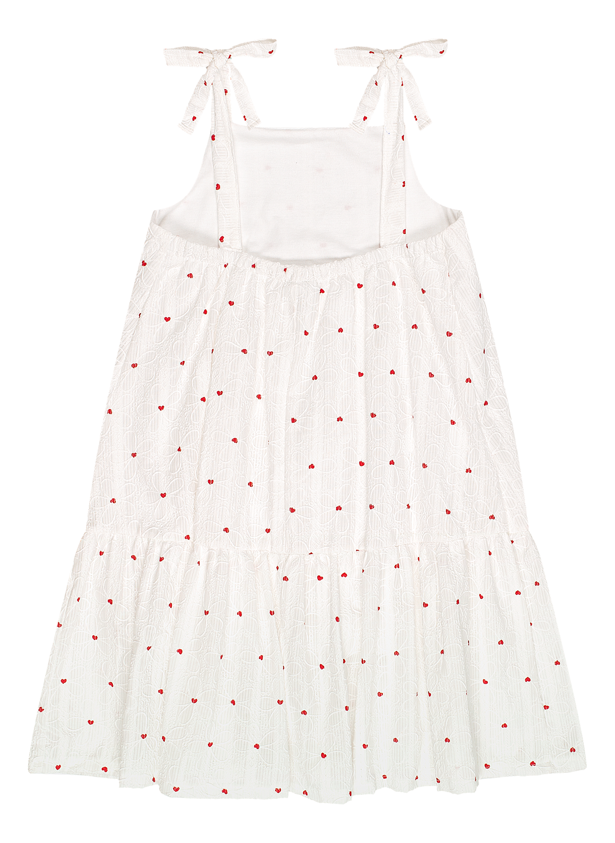 Vestido blanco niña corazones Quimby 35199-114202
