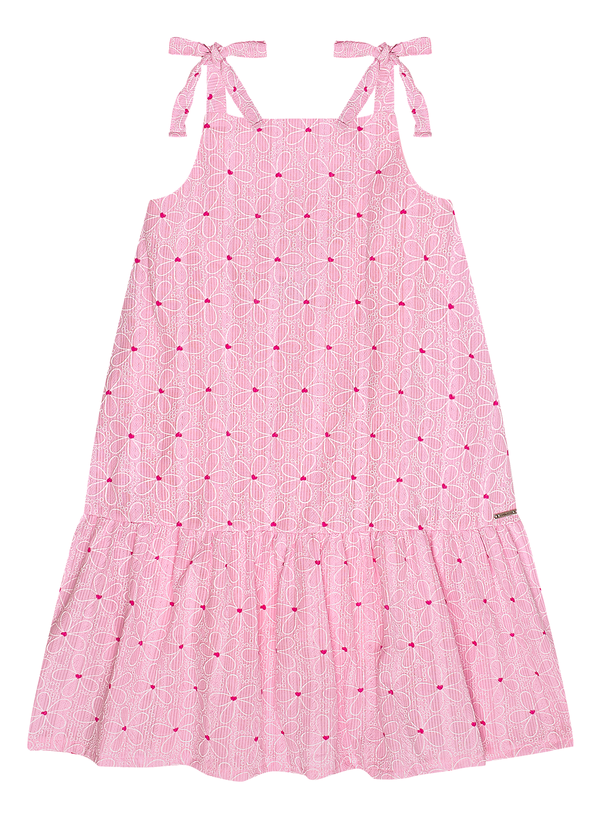 Vestido rosado corazones niña Quimby 35199-132809