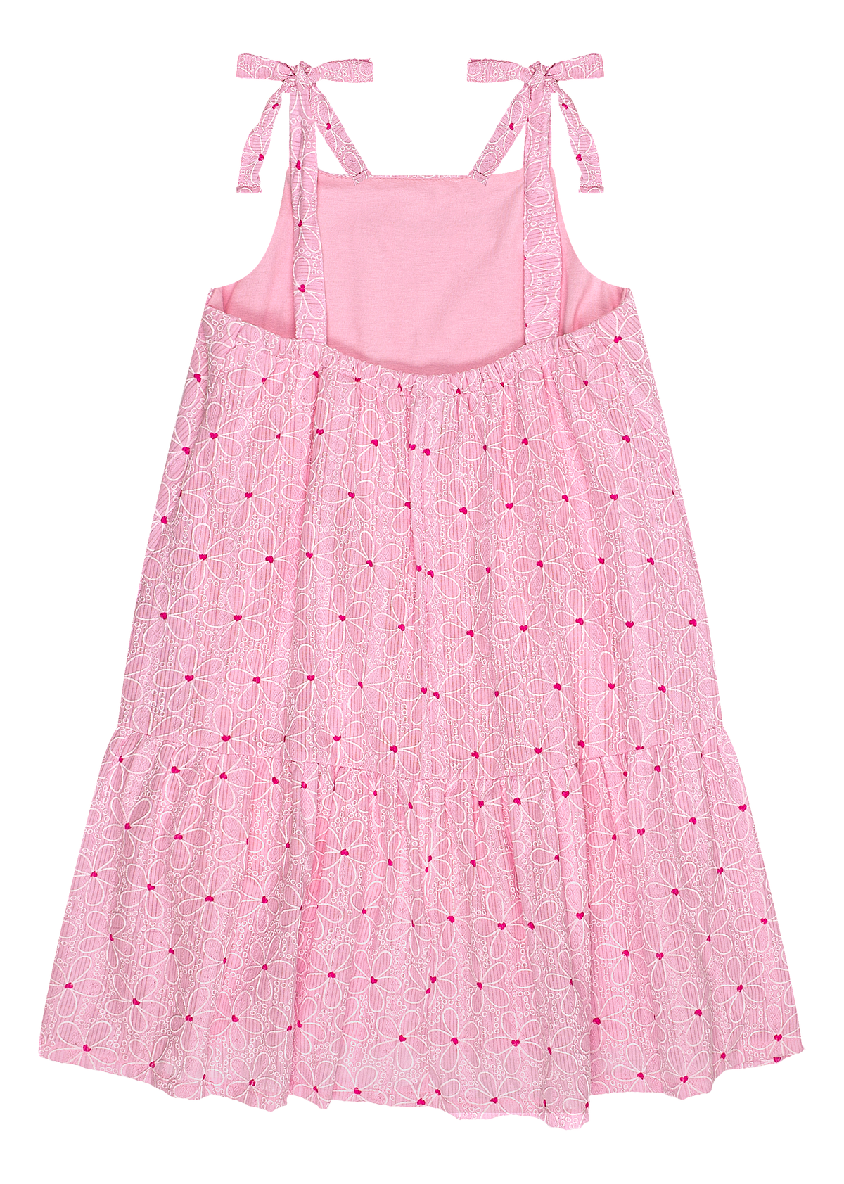 Vestido rosado corazones niña Quimby 35199-132809
