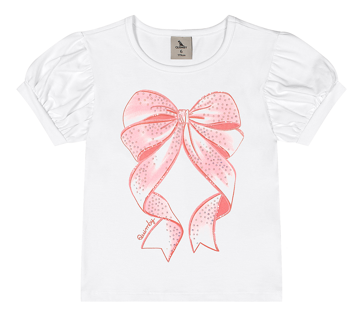 Set conjunto camisa blanca chongo rosado falda short tutu niña Quimby 35219-00101A