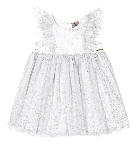 Vestido blanco tutu gala bebe niña Quimby 35254-000101