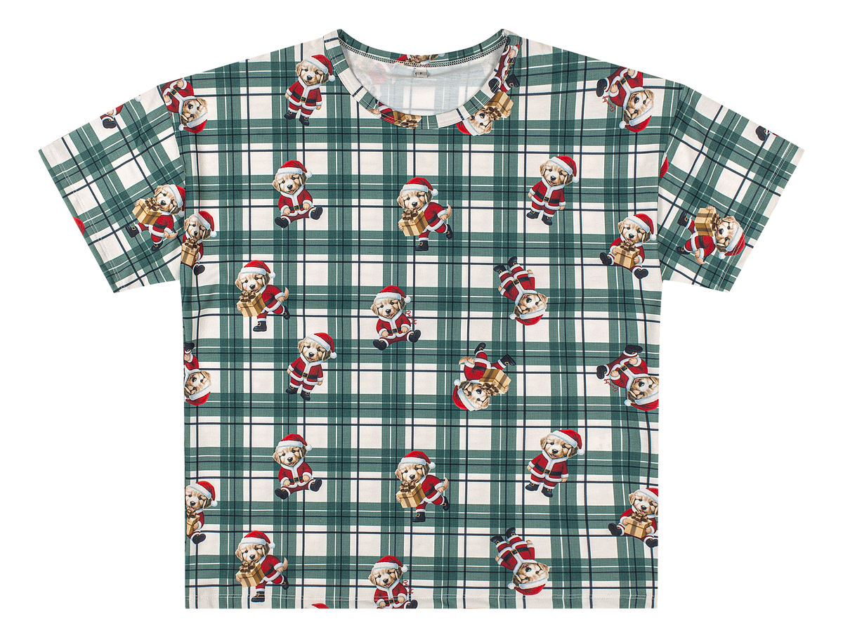 Set conjunto 2 piezas pijama navideña camisa short verde bebe niña Quimby 35262-SB0874