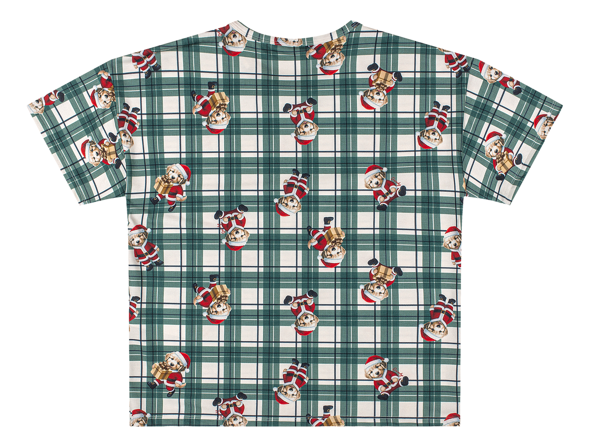 Set conjunto 2 piezas pijama navideña camisa short verde bebe niña Quimby 35262-SB0874
