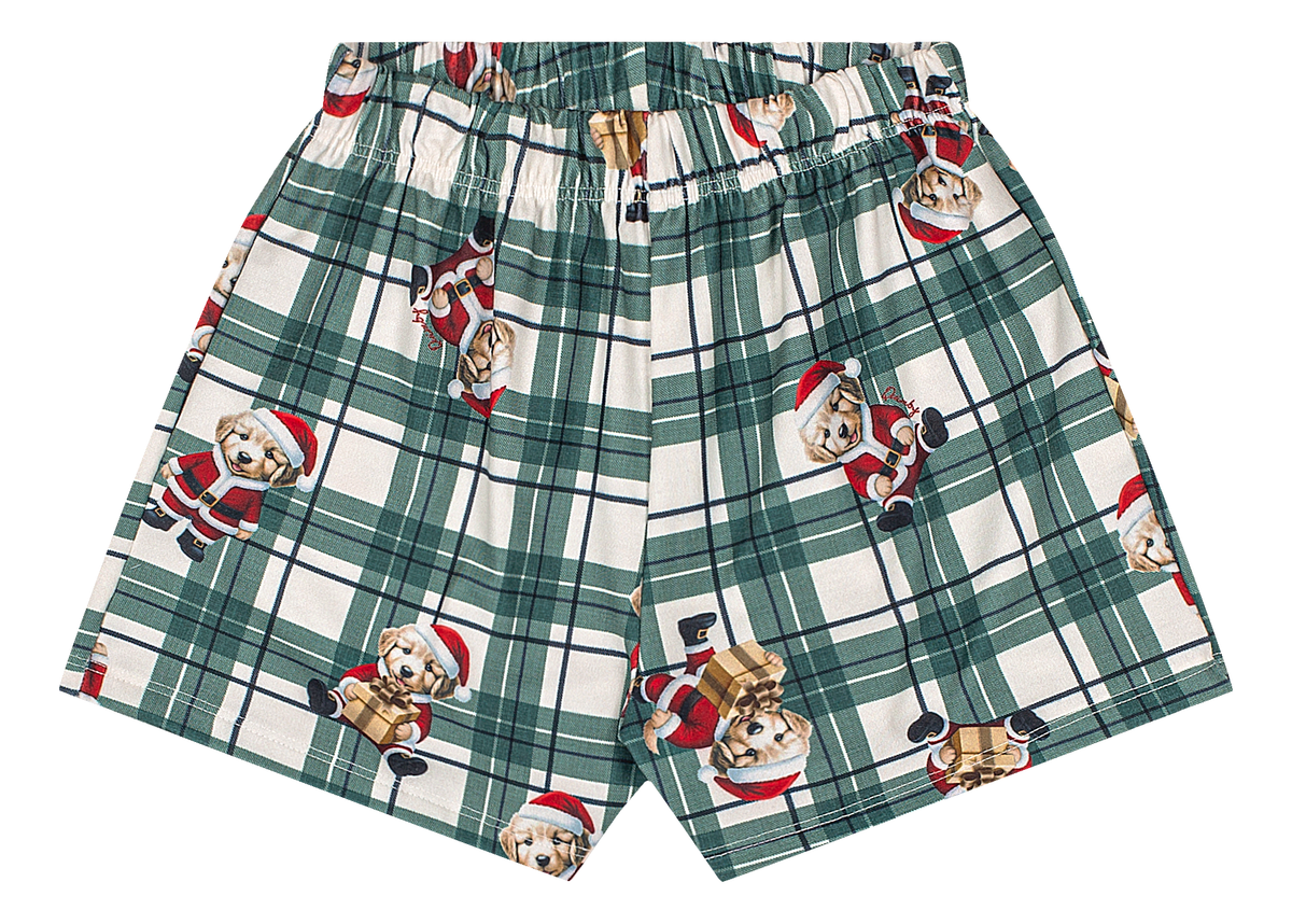 Set conjunto pijama navideña camisa short verde niña Quimby 35263-SB0874