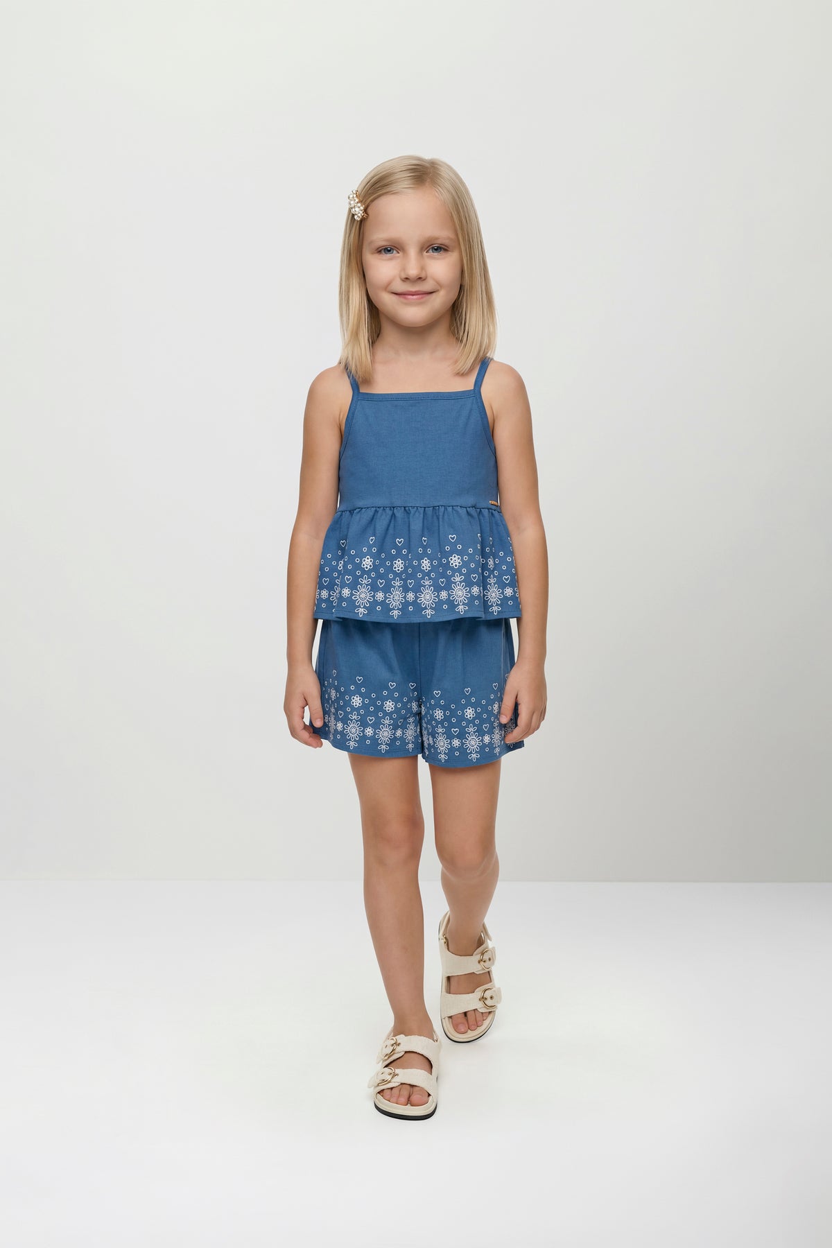 Set conjunto camisa falda short azul oscuro 35267-174028