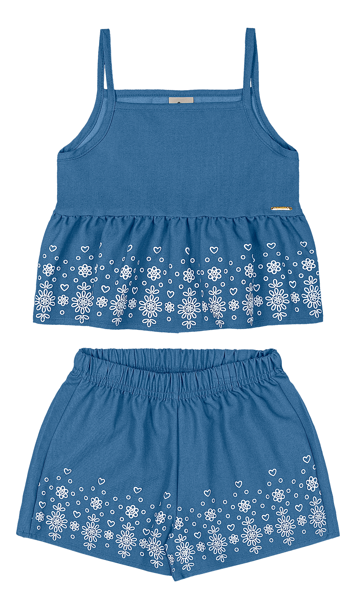 Set conjunto camisa falda short azul oscuro 35267-174028